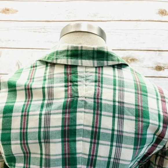 AMERICAN EAGLE Women Long Sleeve Button Down Plaid Collared Jacket Small Petite - Picture 7 of 11
